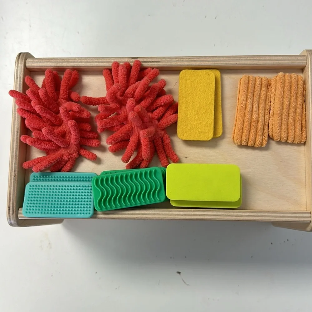 Lovevery wooden Montessori sensory box